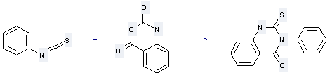 4(1H)-Quinazolinone,2,3-dihydro-3-phenyl-2-thioxo- can be obtained by Isothiocyanatobenzene and 1H-Benzo[d][1,3]oxazine-2,4-dione